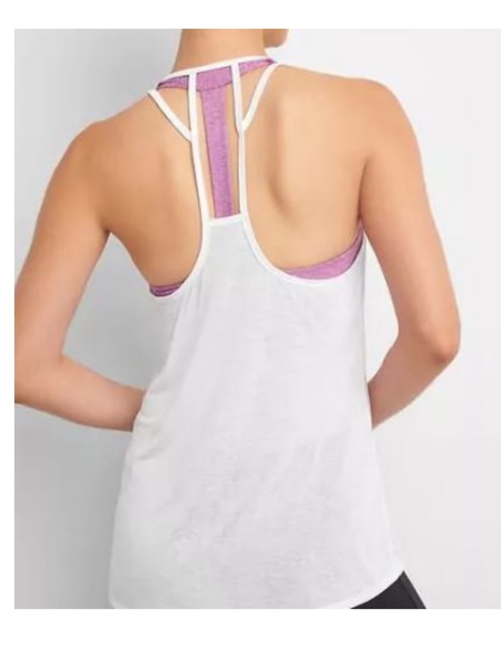 Gap gChill Strappy Cloud Tank Optic White size XS